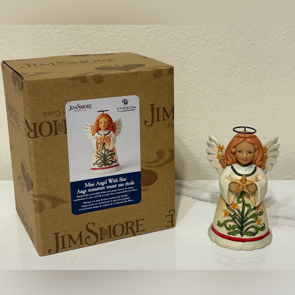 Jim Shore Mini Angel with Star Figurine by Enesco‎